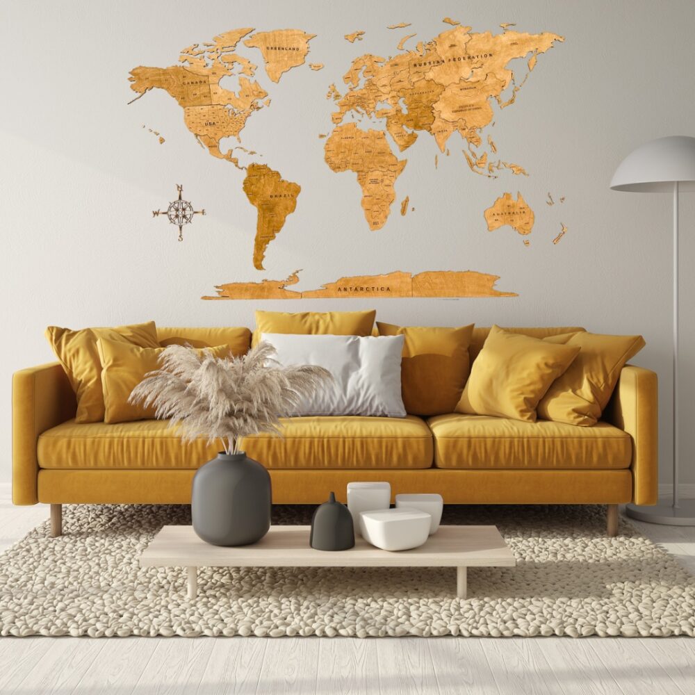 HARTĂ LEMNOASĂ 2D A LUMII STEJAR