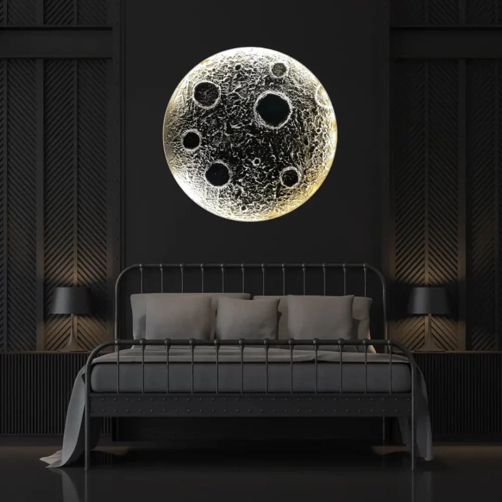 Lună lucrată manual cu iluminare LED