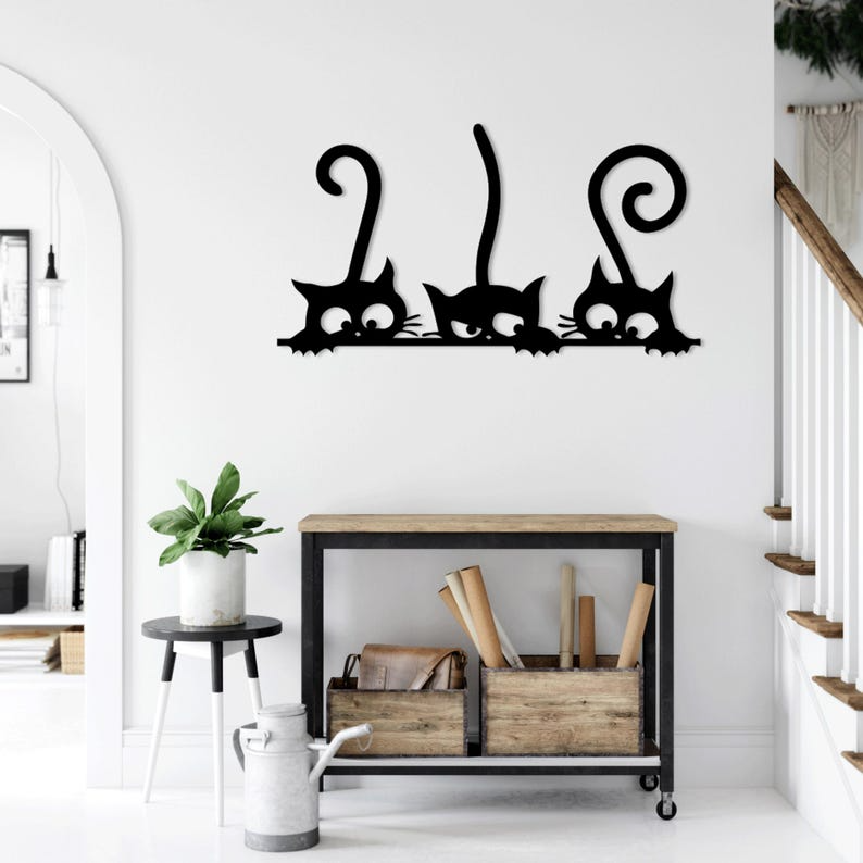 Decorațiune de perete Curious Cats